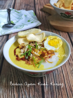 Foto resep Bubur Ayam Kuah Kuning (Nasi Sisa)