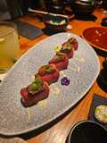 Sushi with truffle and red tuna and foie gras