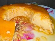 Una foto de flan económico y rápido