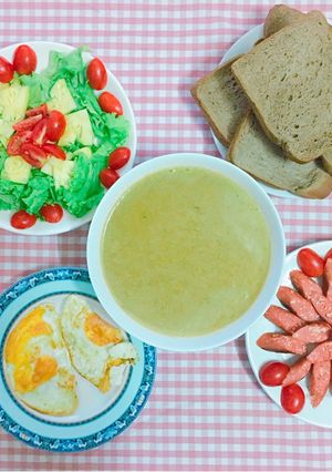 Hình của món Súp bí đỏ thực dưỡng.