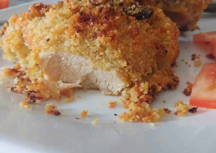 Pollo alla senape con panatura e fichi secchi