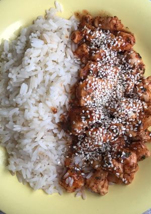 Szezámmagos csirke recept fotója
