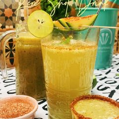 A picture of Keri Shot Drink 🥂🥭| Raw Mango Soda Shots.