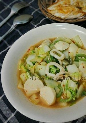 Foto resep Tumis Sawi Putih Seafood