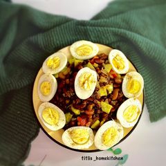 A picture of Egg Beans Salad.