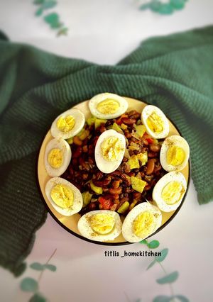 A picture of Egg Beans Salad.