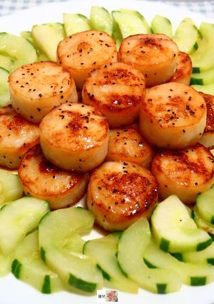 香煎扇貝(干貝) 的食譜成品照片