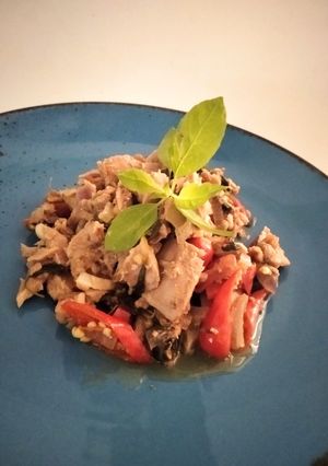 Foto resep Tuna tumis kemangi pedas