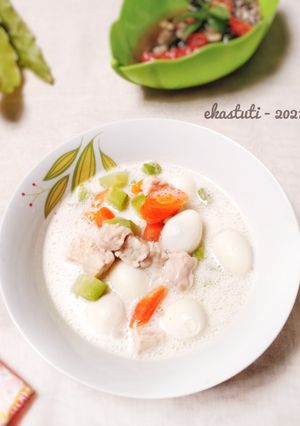 Foto resep Sayur Bobor Wortel, Labu Siam & Telur Puyuh