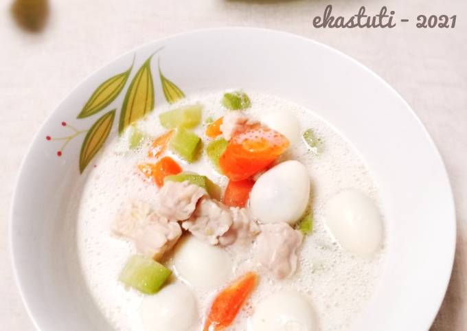 Resep Sayur Bobor Wortel, Labu Siam & Telur Puyuh, Sempurna