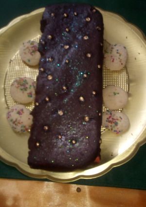 Una foto de Tronco de chocolate navideño
