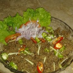 A picture of Hari mich ka qeema.