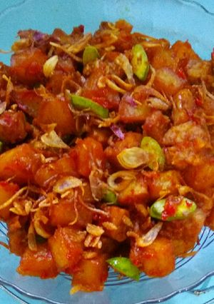 Foto resep Sambel goreng kentang