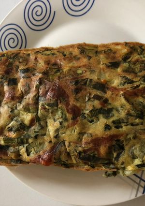 Una foto de Budín de espinaca y queso