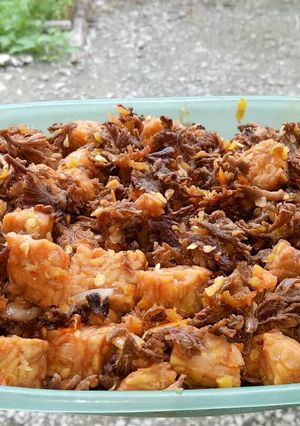 Foto resep Tempe goreng mix jamur pedas manis