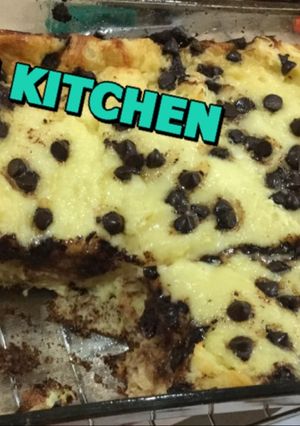 Foto resep Bread pudding coklat keju