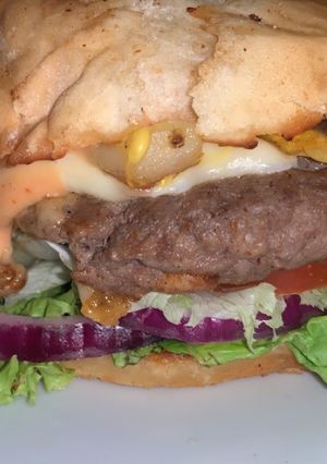 Una foto de Hamburguesas rellenas criollas