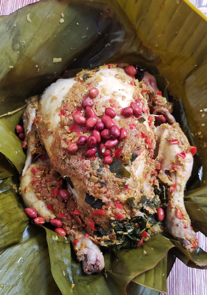 Foto resep Ayam Betutu Daun Singkong