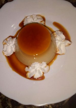 Una foto de Flan de café