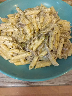 Una foto de Macarrones a la carbonara