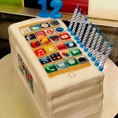 IPhone Cake Decoration Idea A picture of IPhone Cake Decoration Idea.