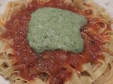 Fideos caseros con 2 salsas