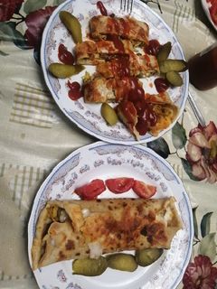 عکسی از دستور کرپ مرغ و قارچ