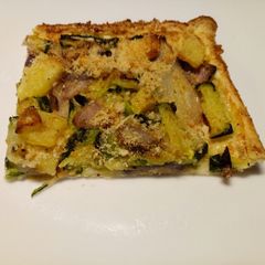 A picture of Mixed veg and Parmesan pie.