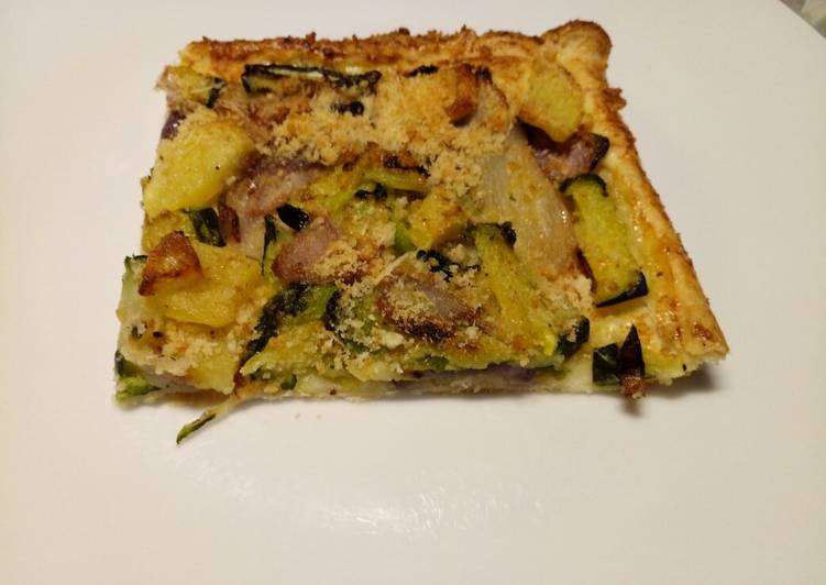 Steps to Make Quick Mixed veg and Parmesan pie