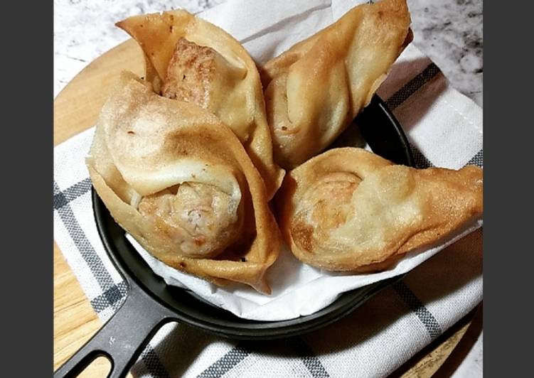 Bagaimana Membuat Pangsit Sayur Ngumpet Goreng, Sempurna