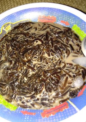 Foto resep Es cincau hitam serut susu