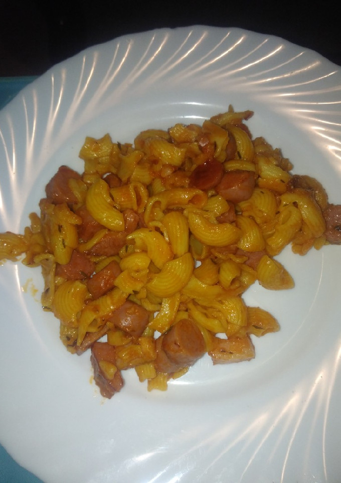 Una foto de Pasta corta con queso a mí estilo en 5 minutos
