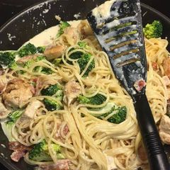Creamy Broccoli, Chicken, Bacon Pasta A picture of Creamy Broccoli, Chicken, Bacon Pasta.