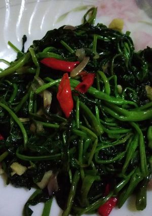 Foto resep Cah kangkung simple