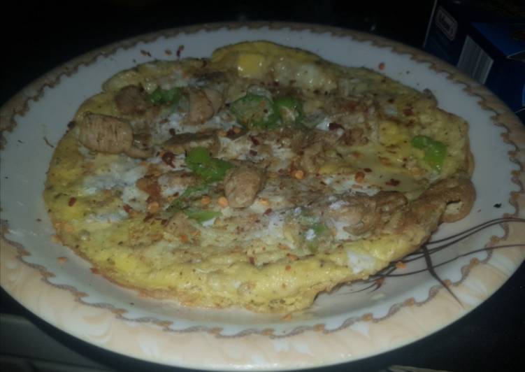 Cheese chicken omlete