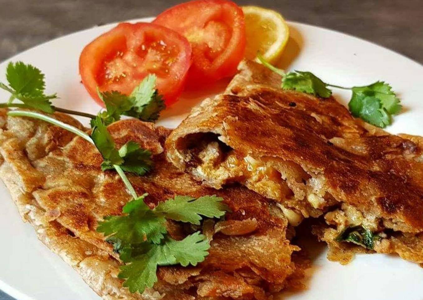 Chicken cheese paratha: