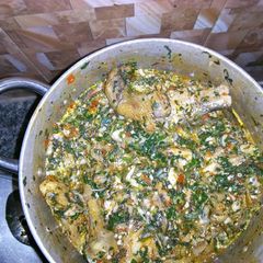 A picture of Vegetable Okro soup.
