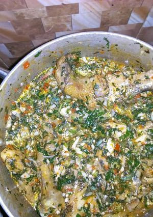 A picture of Vegetable Okro soup.