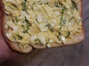 A picture of egg canape recipe