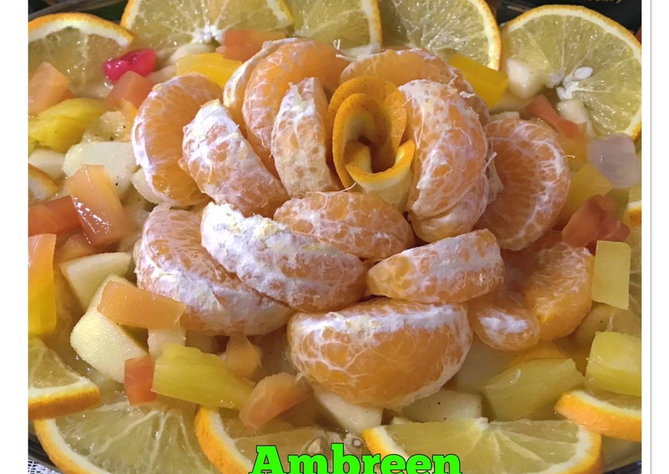 Fresh juicy fruit chaat😋🤗