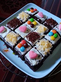 Foto resep Brownies cake potong