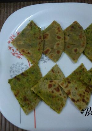 A picture of Lilvaa Paratha/ Pigeon Peas Paratha.