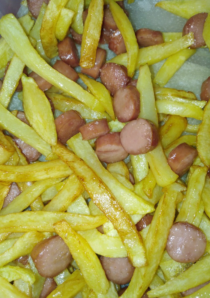 Una foto de Salchipapas