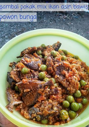 Foto resep Sambal pokak mix ikan asin bawis