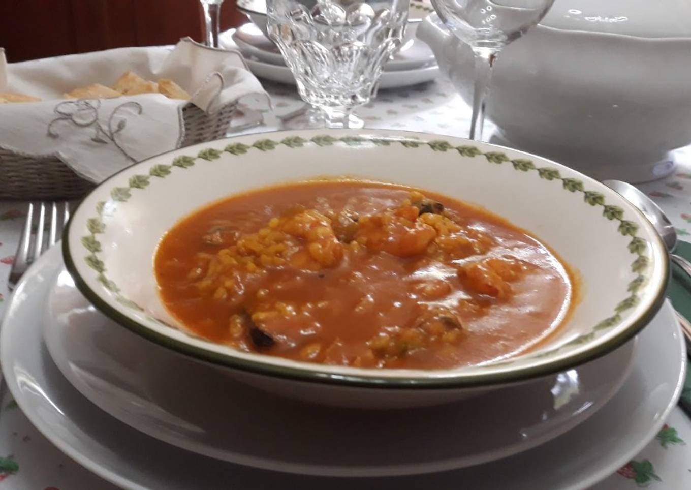 Arroz caldoso con marisco