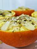Naranjas rellenas de crema mascarpone