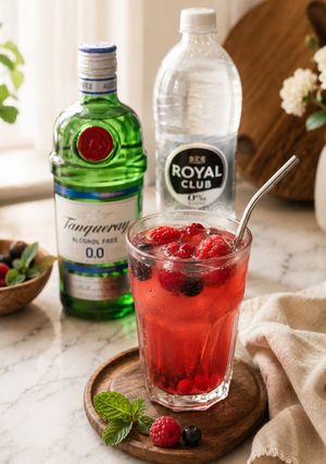 Una foto de Mocktail de frutos rojos sin azúcar