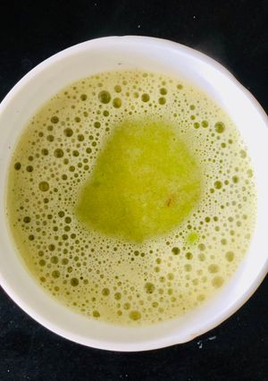 A picture of Peas and Masoor Dal shorba.