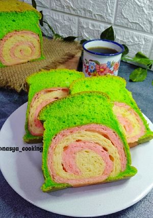 Foto resep Bread Cake (perpaduan chiffon pandan dan roti Swirl)