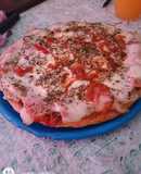 Pizza casera sin gluten masa con premezcla, todos los ingredientes son sin tacc
